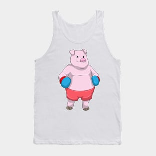 Pig at Boxing with Boxing gloves Tank Top